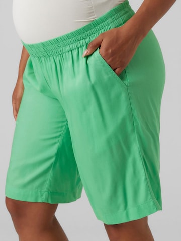 MAMALICIOUS Regular Trousers 'MERCY' in Green