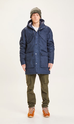 KnowledgeCotton Apparel Between-Season Jacket 'Nordic Legacy' in Blue: front