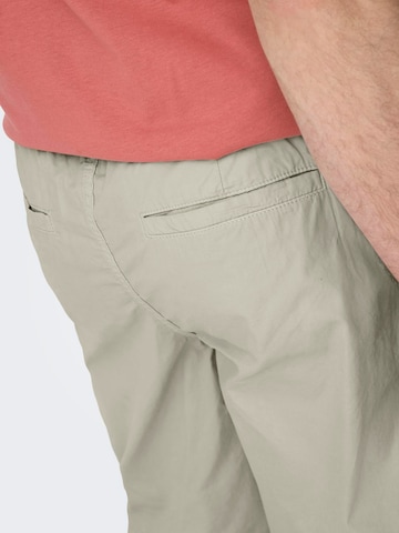Regular Pantalon chino 'LOC' Only & Sons en gris