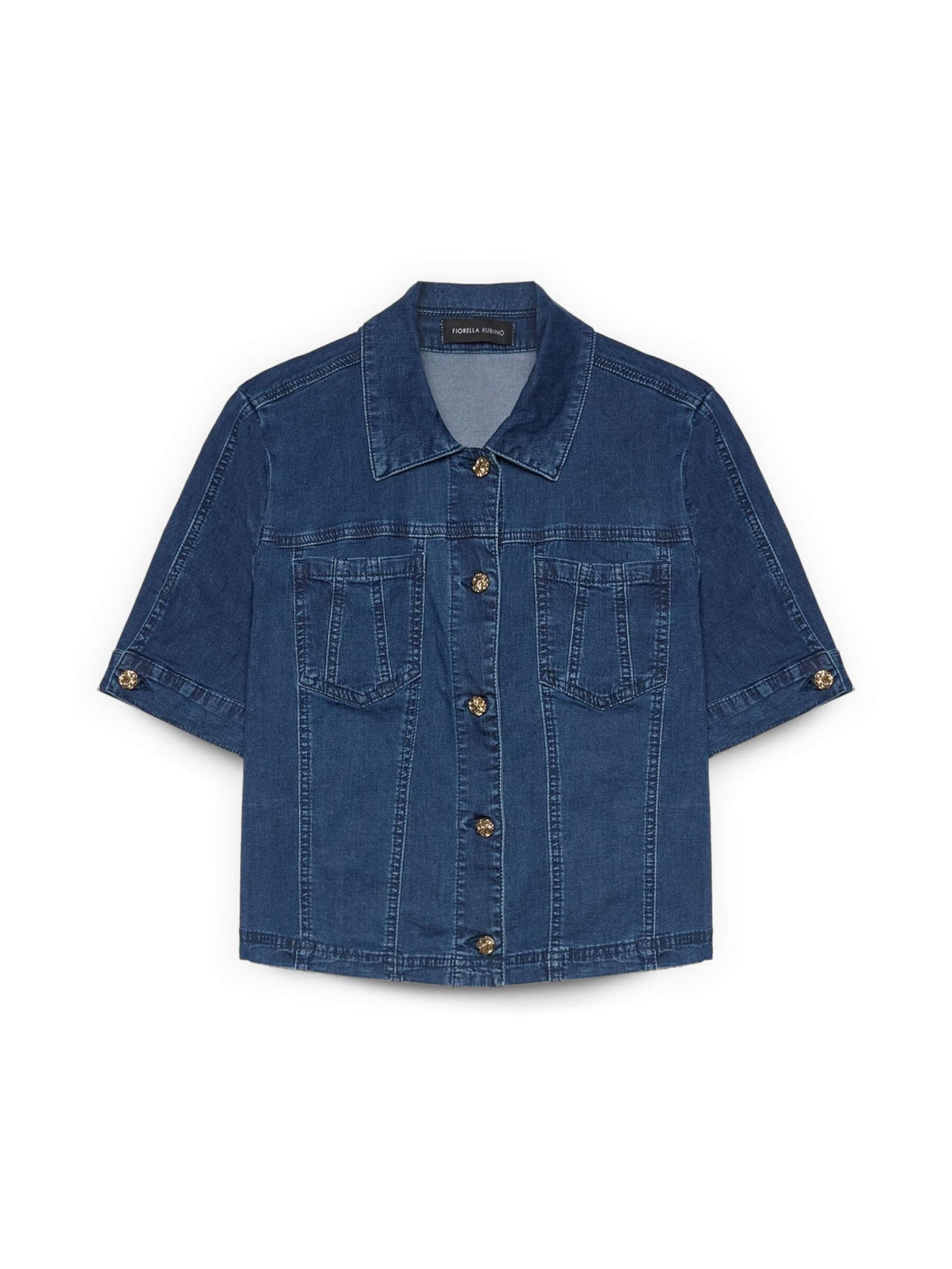 Veste mi-saison Fiorella Rubino en bleu : devant