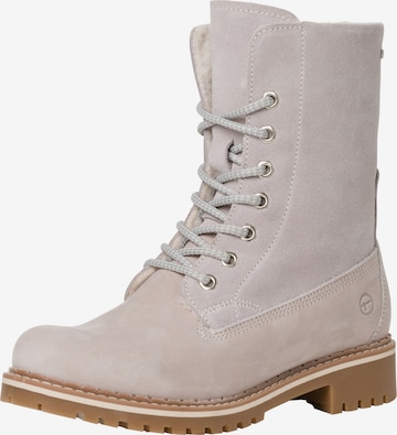 TAMARIS Lace-Up Ankle Boots in Grey: front