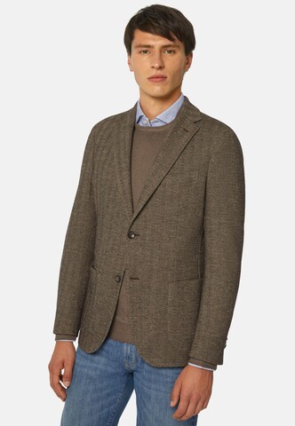 Coupe regular Veste de costume Boggi Milano en marron : devant