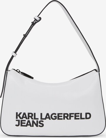 KARL LAGERFELD JEANS - Mala de ombro em branco: frente