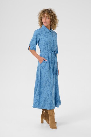 Robe-chemise 'Tiah' Cream en bleu