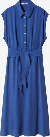 MANGO Košilové šaty 'Guinda' – modrá: přední strana