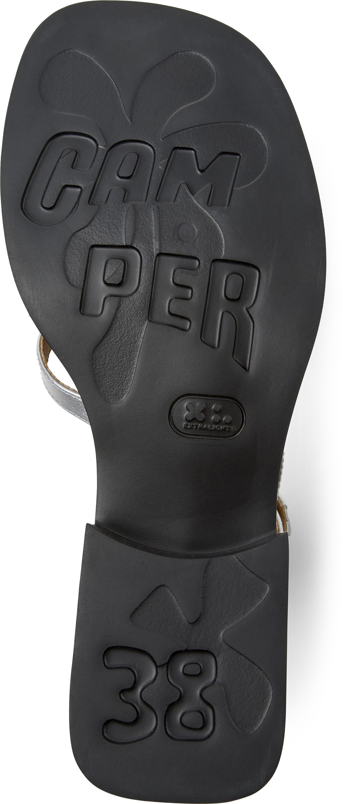 CAMPER Strap sandal 'Dana' in Silver