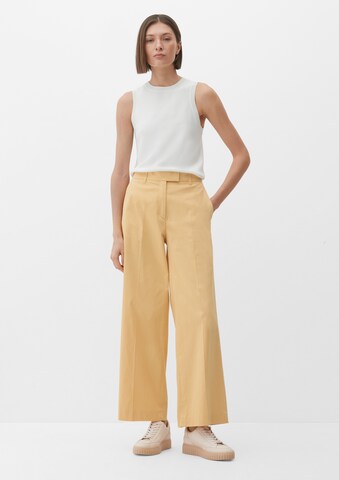 s.Oliver BLACK LABEL Wide Leg Bundfaltenhose in Gelb