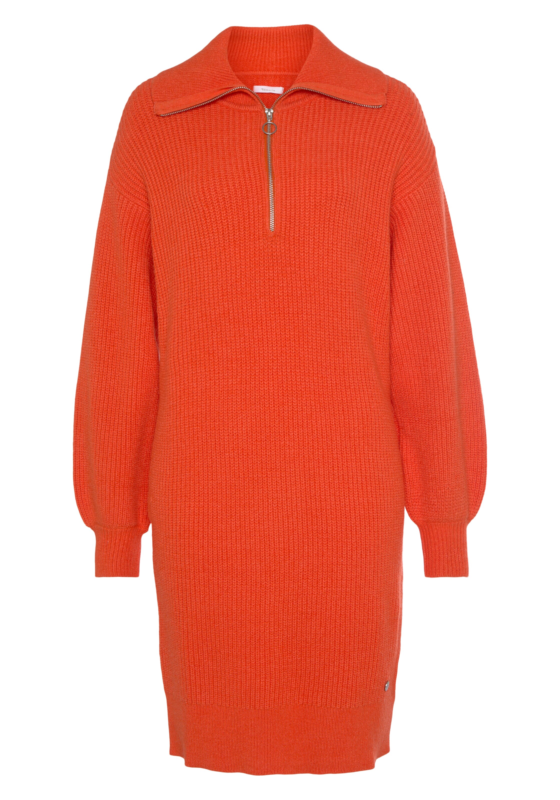 Tamaris Knitted dress in Orange: front