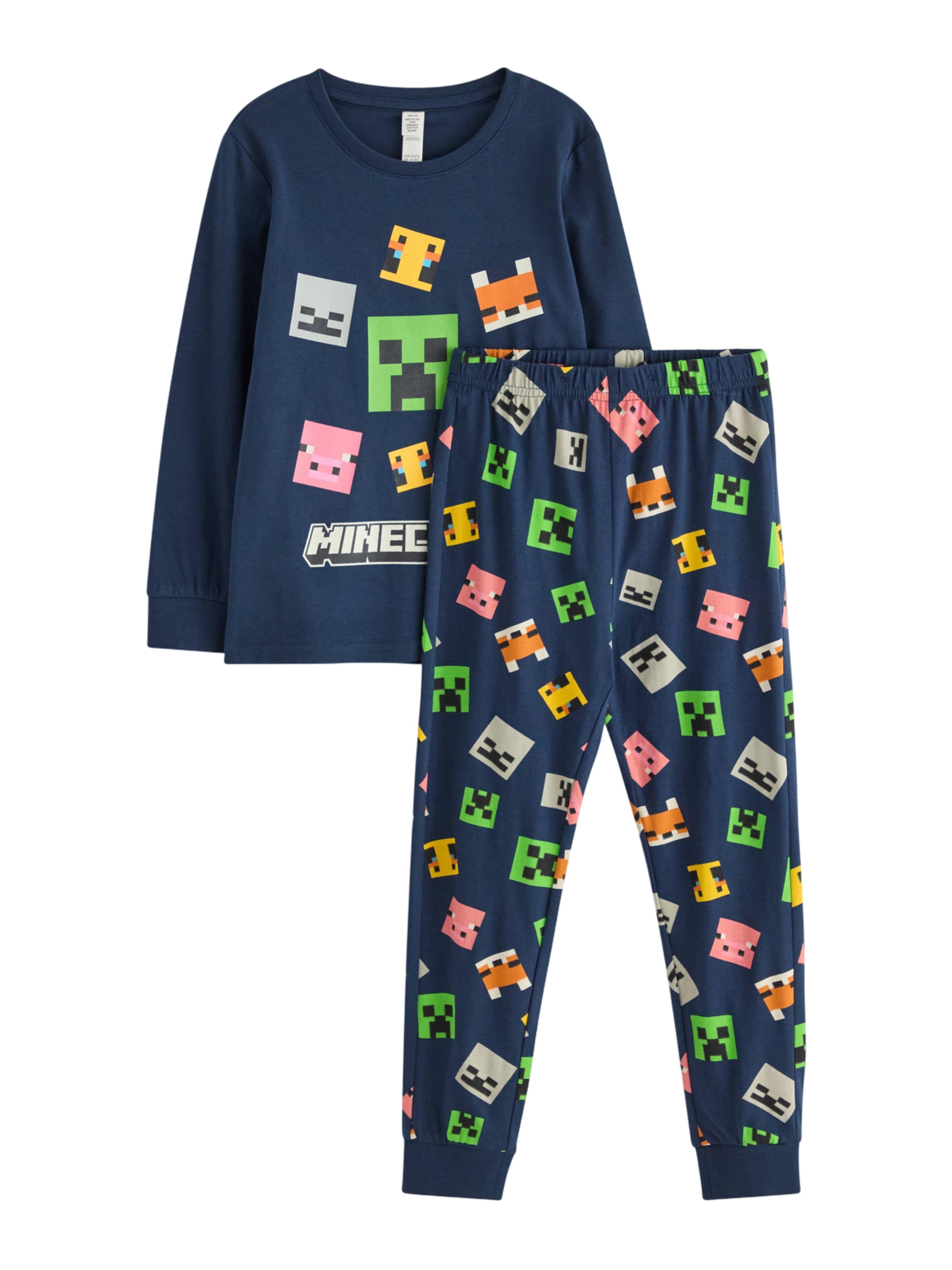 LindexPidžama set 'Minecraft' - plava boja: prednji dio