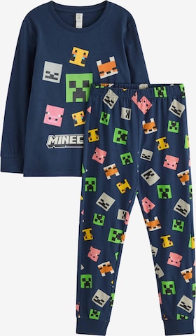 mėlyna Lindex Miego kostiumas 'Minecraft': priekis
