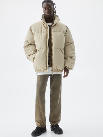 Pull&Bear Winter Jacket in Beige