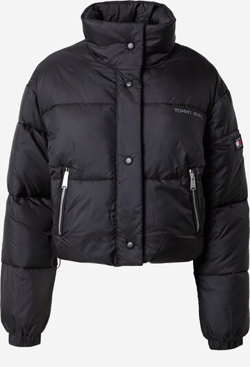 Tommy Jeans Prehodna jakna | srebrno-siva / ognjeno rdeča / črna barva, Prikaz izdelka