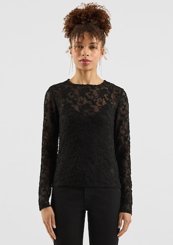 QS Shirt in Schwarz: Vorderseite