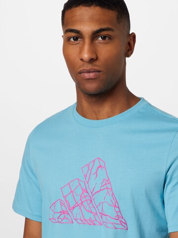 ADIDAS PERFORMANCE Funkcionalna majica 'Pass Rock' | modra barva