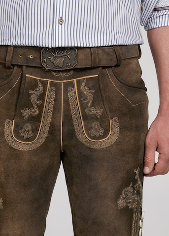 SPIETH & WENSKY Regular Traditional Pants 'Wallersee' in Brown
