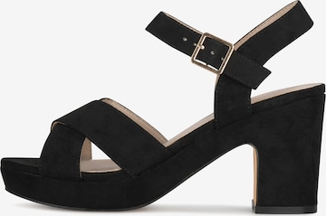 POSH by Poelman Sandale in Schwarz: Vorderseite