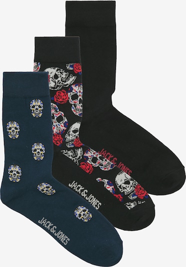 JACK & JONES Sukat 'JACMURPHY' värissä tummansininen / antrasiitti / vaaleanharmaa / karmiininpunaine, Tuotenäkymä