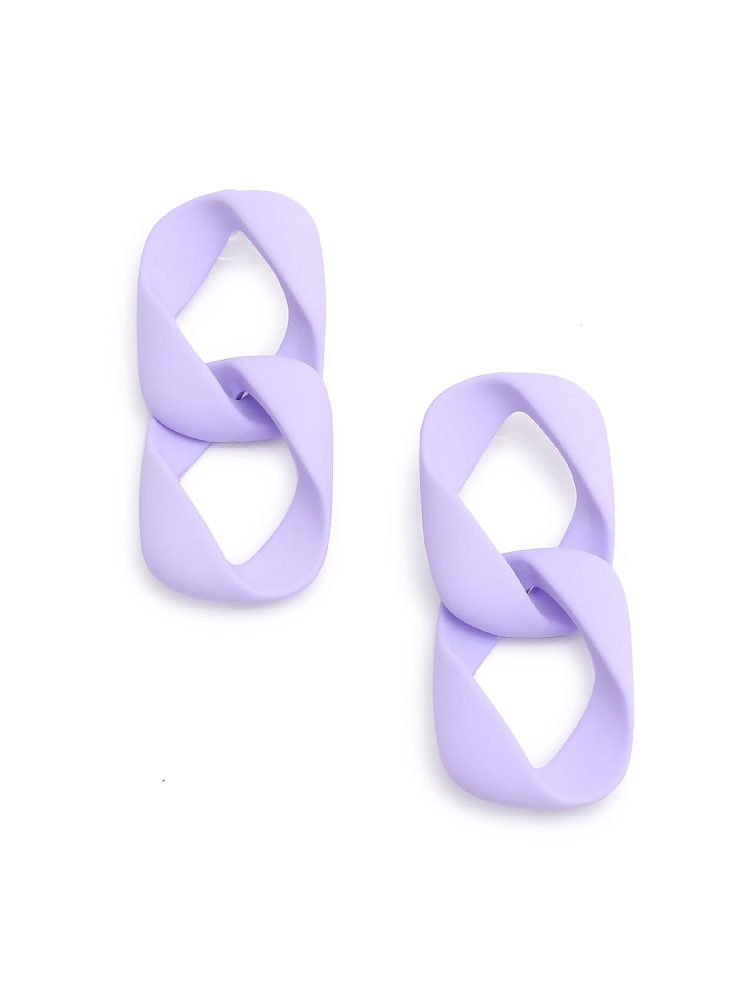 Orecchini 'Virlen' di SOHI in lilla: frontale