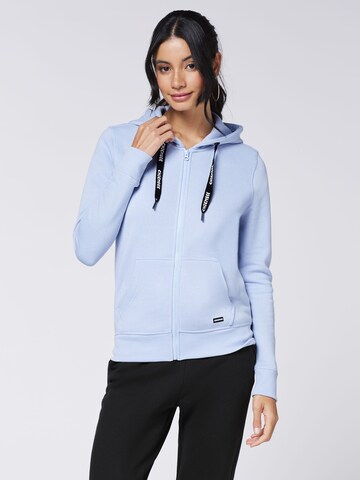 CHIEMSEE Zip-Up Hoodie in Blue: front