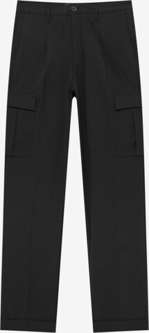 Regular Pantalon cargo Pull&Bear en noir : devant