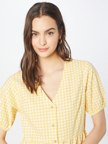 In The Style Shirt dress 'JOSSA' in Yellow