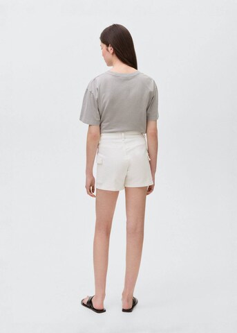 MANGO TEEN Regular Pants in White