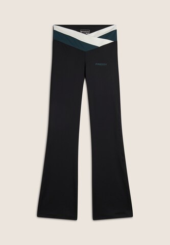 Freddy Boot cut Workout Pants in Black: front