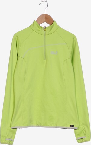 JACK WOLFSKIN Sweatshirt & Zip-Up Hoodie in S in Green: front