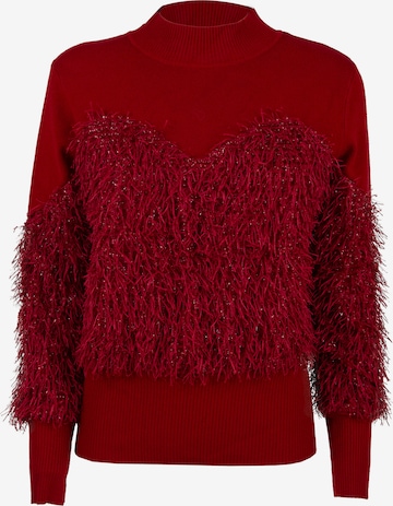 Pullover di Influencer in rosso: frontale