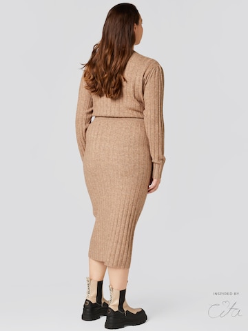 Gonna 'Tara' di Guido Maria Kretschmer Curvy in beige