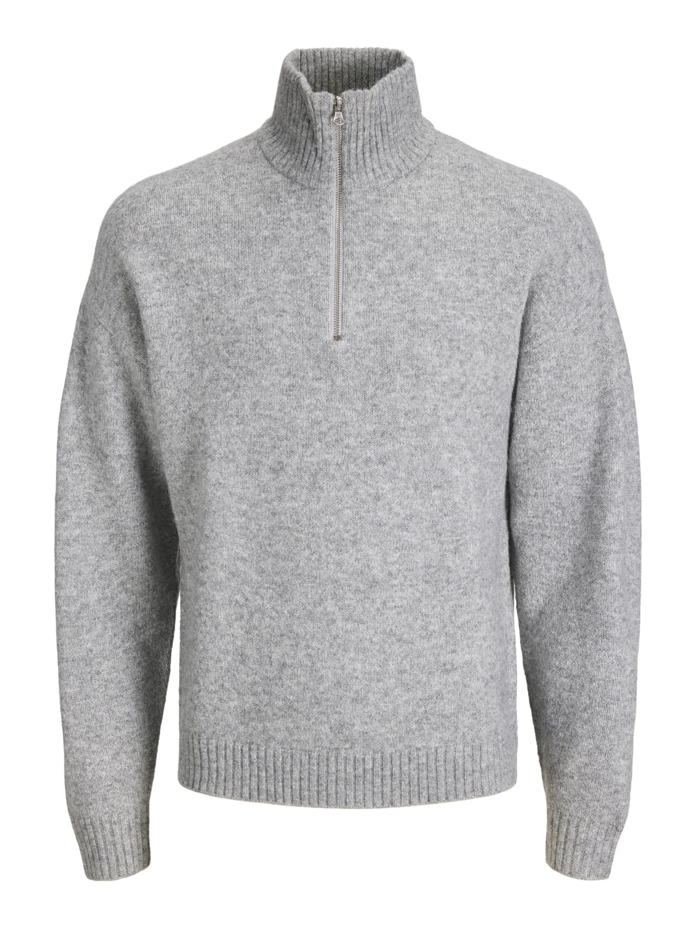 JACK & JONES Pullover 'JJESOHO OLLIE' i L i grå, Produktvisning