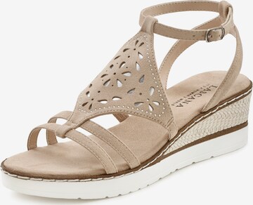 Sandales LASCANA en beige : devant