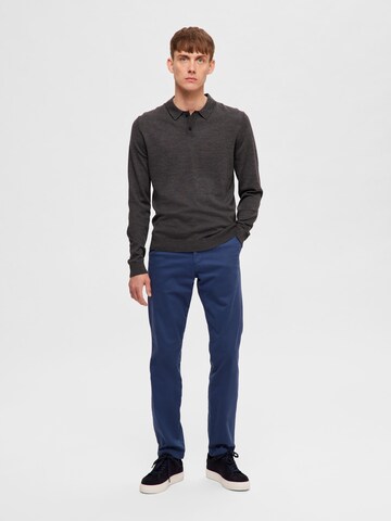 SELECTED HOMME Pullover 'TOWN' i grå