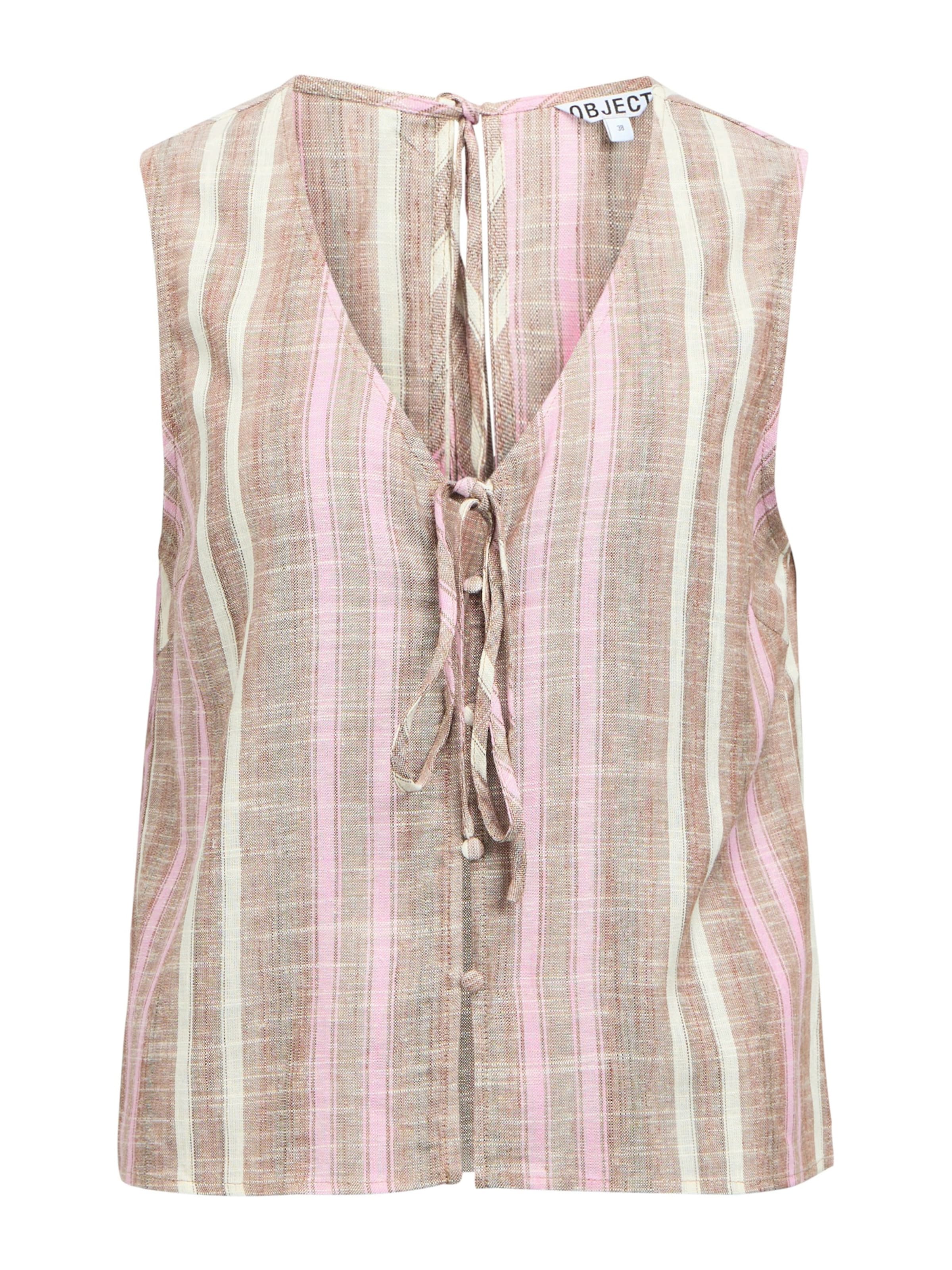 OBJECT Blouse 'OBJVIGGA' in Bruin: voorkant