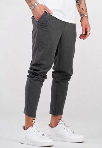behype Regular Chino Pants 'B-KAY' in Grey: front