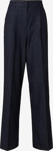 mėlyna BOSS Plačios klešnės Klostuotos kelnės 'Taleco2': priekis