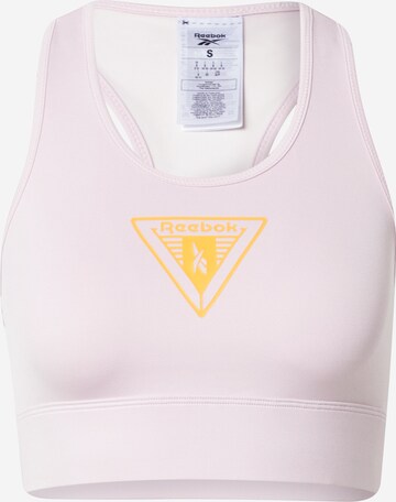 Bustino Reggiseno sportivo di Reebok in rosa: frontale