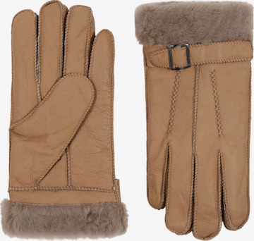 Mănuşi cu degete de la HotSquash pe bej: față