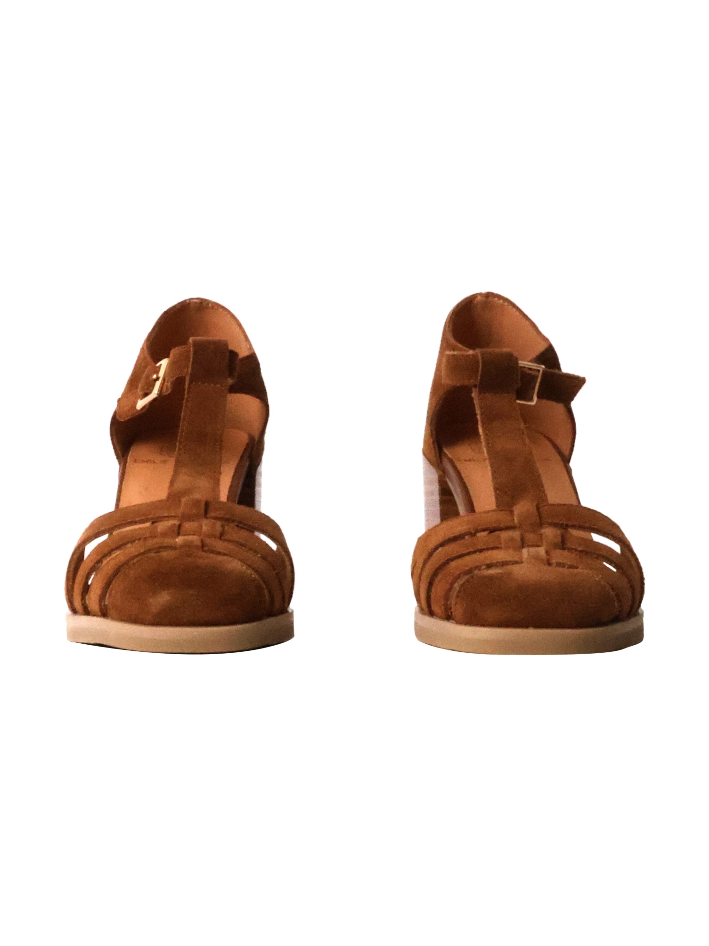 Sandales 'Brigitte Leder Absatzsandalen' Emilie Karston en marron