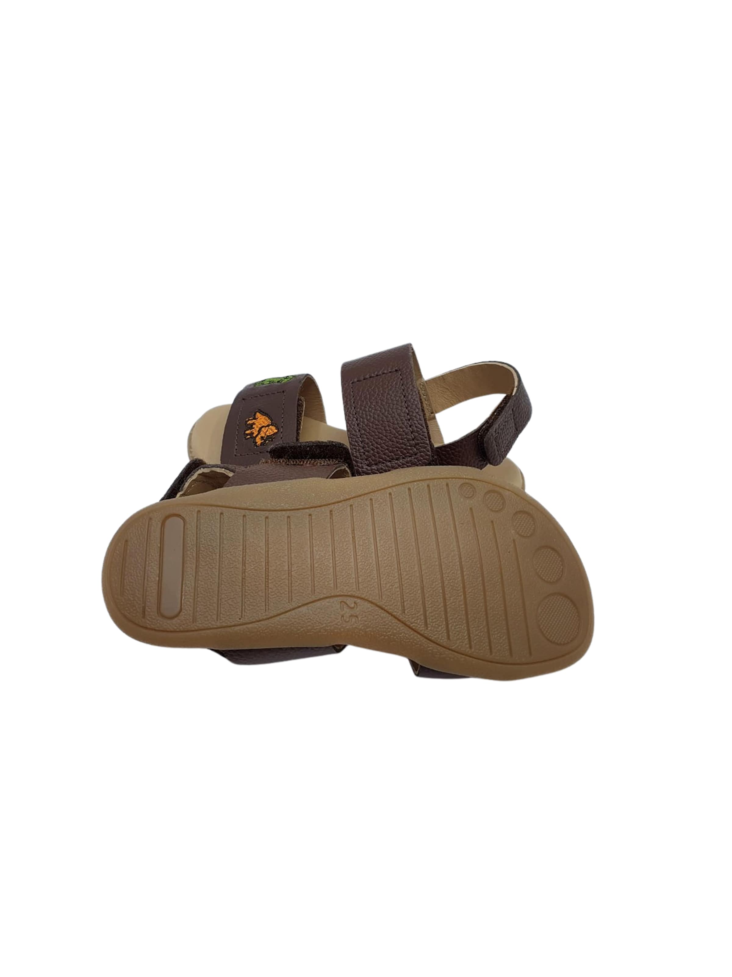 LIO&Friends Sandal 'LIO&friends - Kindersandale - Jungen - Barfußsandale - braun' i brun