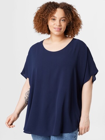 Zizzi Blouse 'Vanni' in Blauw: voorkant