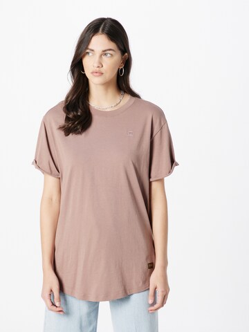 T-shirt G-Star RAW en marron : devant