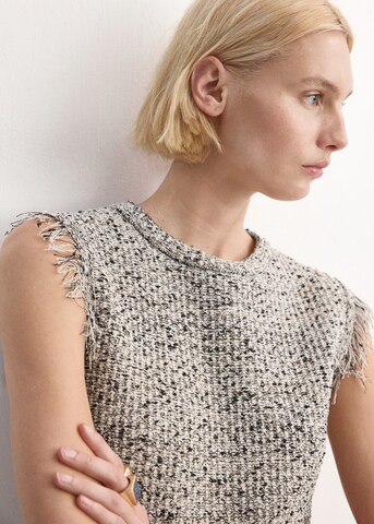 MANGO Knitted Top 'Flequis' in Black
