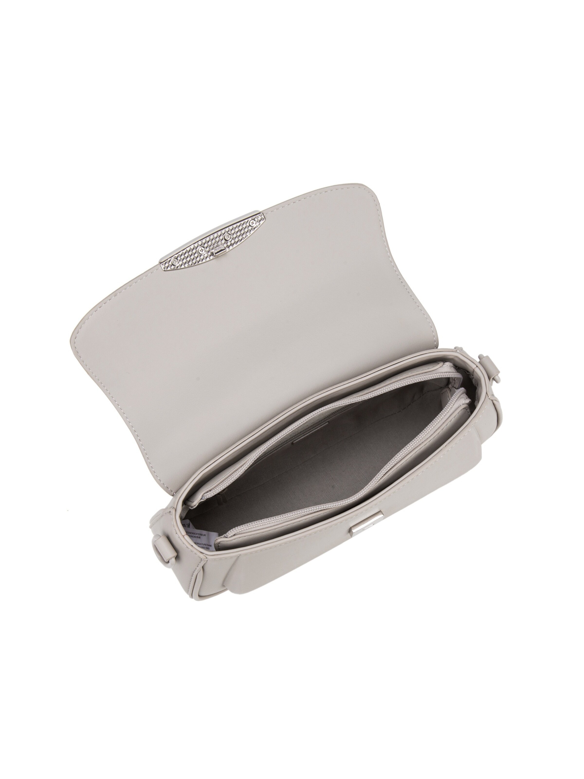 Borsa a spalla 'Borsa a Spalla Baguette David Jones Ecopelle con Chiusura Magnetica' di David Jones in grigio