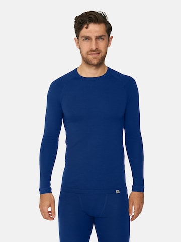 DANISH ENDURANCE Functioneel shirt 'Merino' in Blauw: voorkant