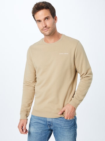 Casual Friday Sweatshirt 'Severin' i beige: framsida