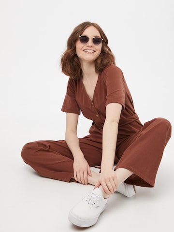 ABOUT YOU Limited Jumpsuit 'Yvonne' by Yvonne Pferrer in Braun