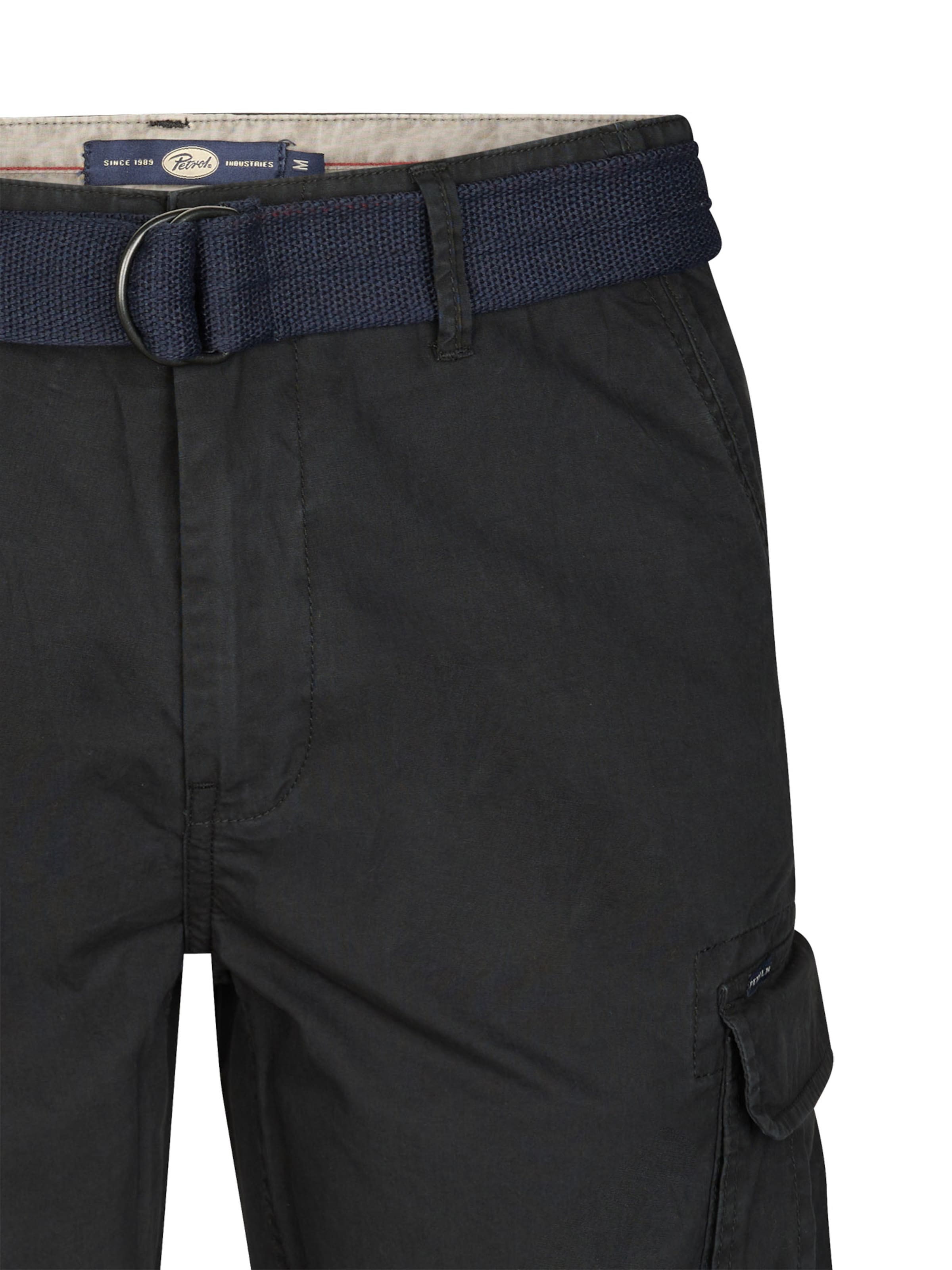 Petrol Industries Regular Cargo trousers in Black