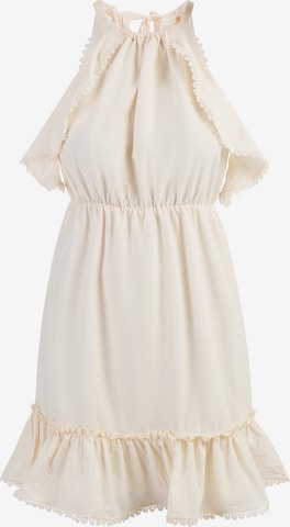 Robe de cocktail faina en beige : devant