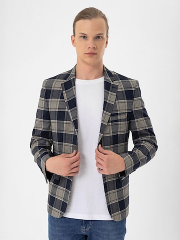 mėlyna Daniel Hills Priglundantis modelis Klasikinis švarkas